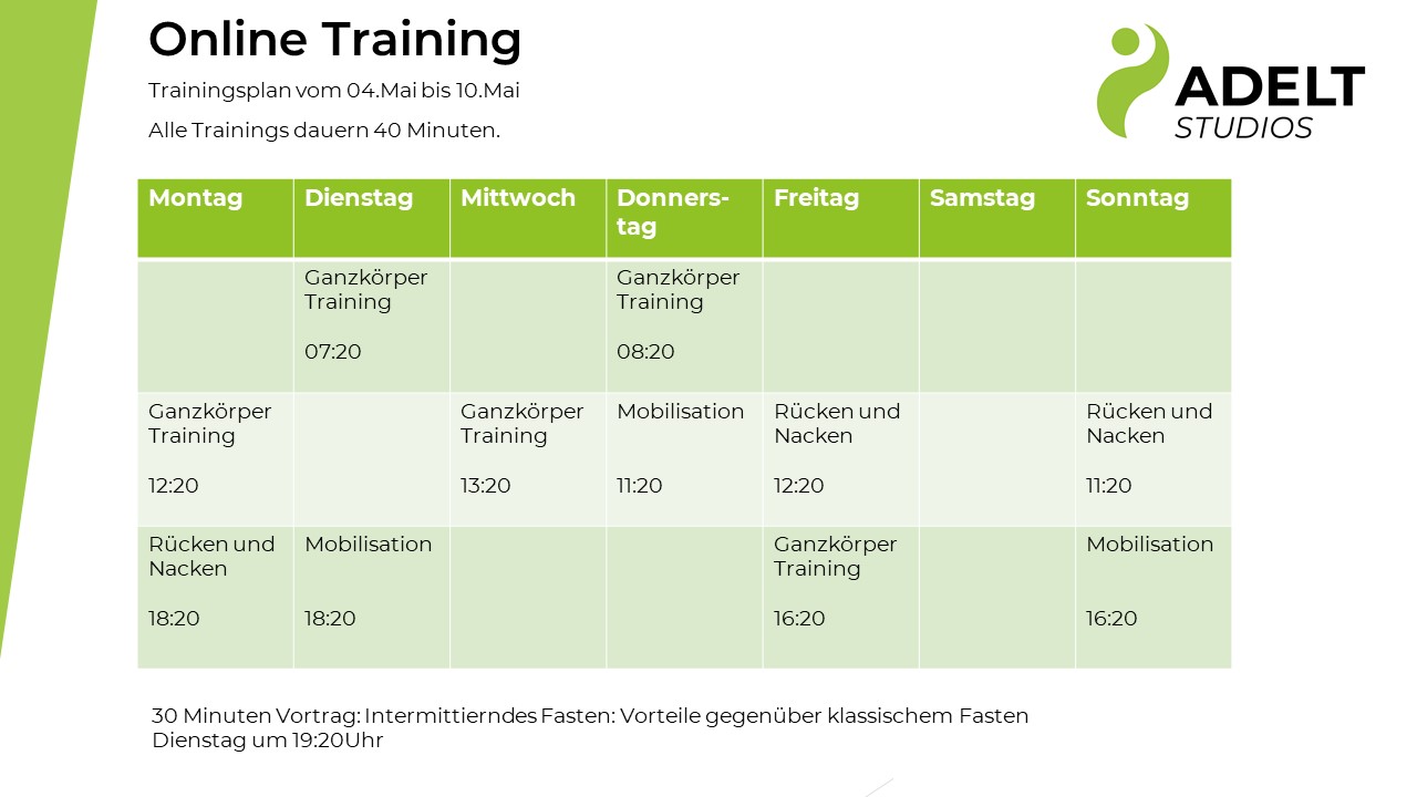 Trainingsplan